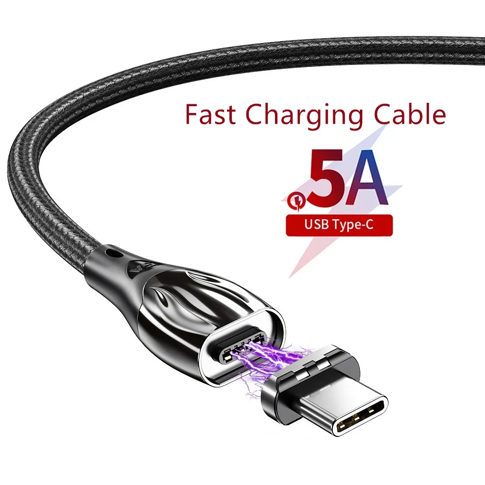 Купить Магнитный USB-кабель 1 м 5 кабель для быстрой зарядки типа C магнитное зарядное | Кабели для мобильных телефонов (4001072185516)