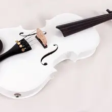 Белый 4/4 электрическая акустическая скрипка чехол лук ручной работы Массив ели клен