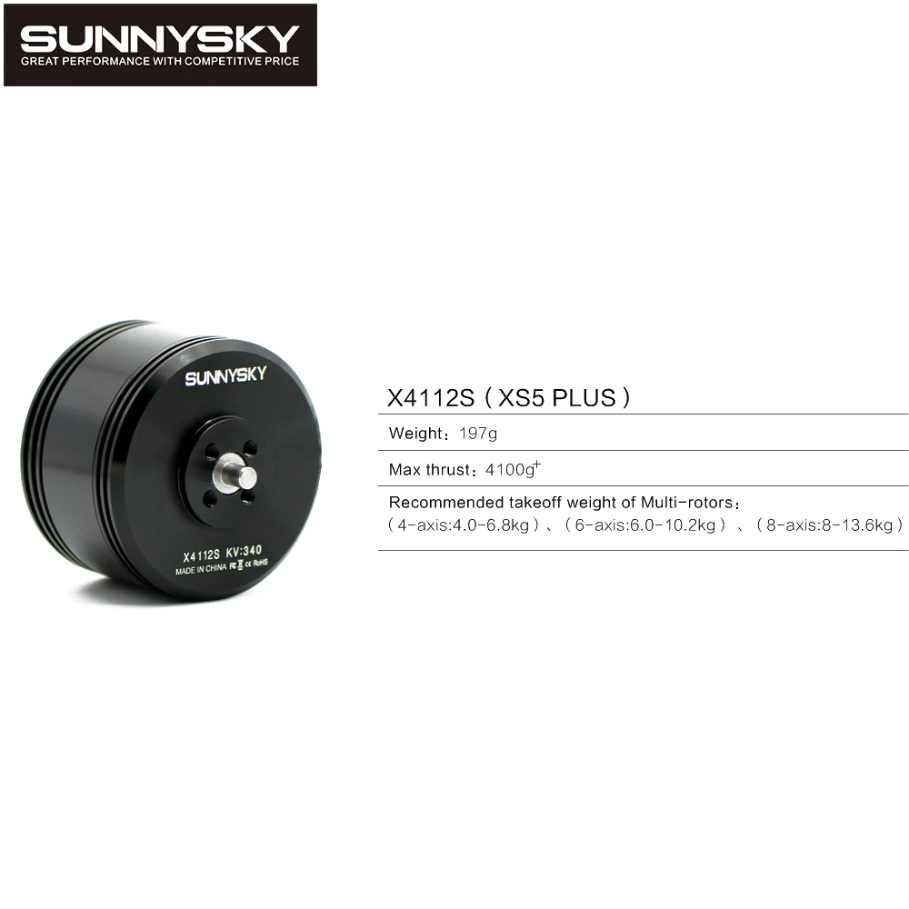 

Hot 1pcs Sunnysky X4112S 340KV 450KV Outrunner Brushless Motor for Multi-rotor Aircraft multi-axis motor disc motor