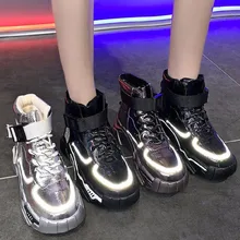 Новинка; женская прогулочная обувь с высоким берцем; спортивные дышащие кроссовки для женщин, визуально увеличивающие рост; Женская прогулочная обувь; I2-32