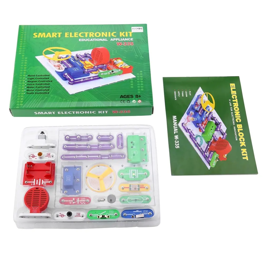 

335 Multicolor Electronics Discovery Kit Smart Electronics Block Kit Educational Science Kit Toy Best DIY Toys for Children
