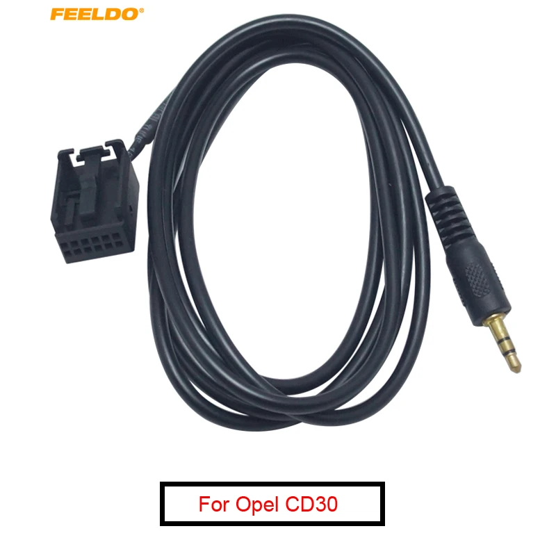 

FEELDO 10Pcs Car 12PIN Audi Radio 3.5mm AUX-IN Adapter Cable For Opel CD30 MP3 CDC40 CD70 NAVI DVD90 NAVI AUX Wire #FD6000