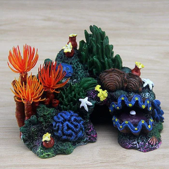 

Aquarium Decoration Rock Mountain Accessories Non Toxic Fish Tank Sleep Rest Simulation Landscape Breed Artificial Coral Cave