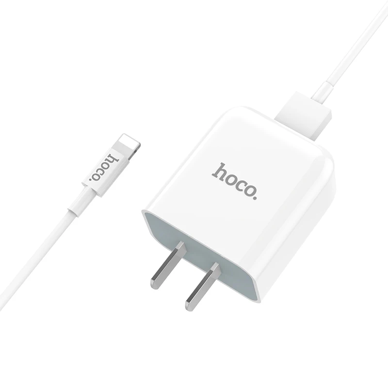 HOCO C49 20 шт./лот USB зарядное устройство для iPhone 11 Xs Max US Plug настенное зарядное устройство адаптер для samsung Xiaomi huawei - Тип штекера: US Plug for iphone