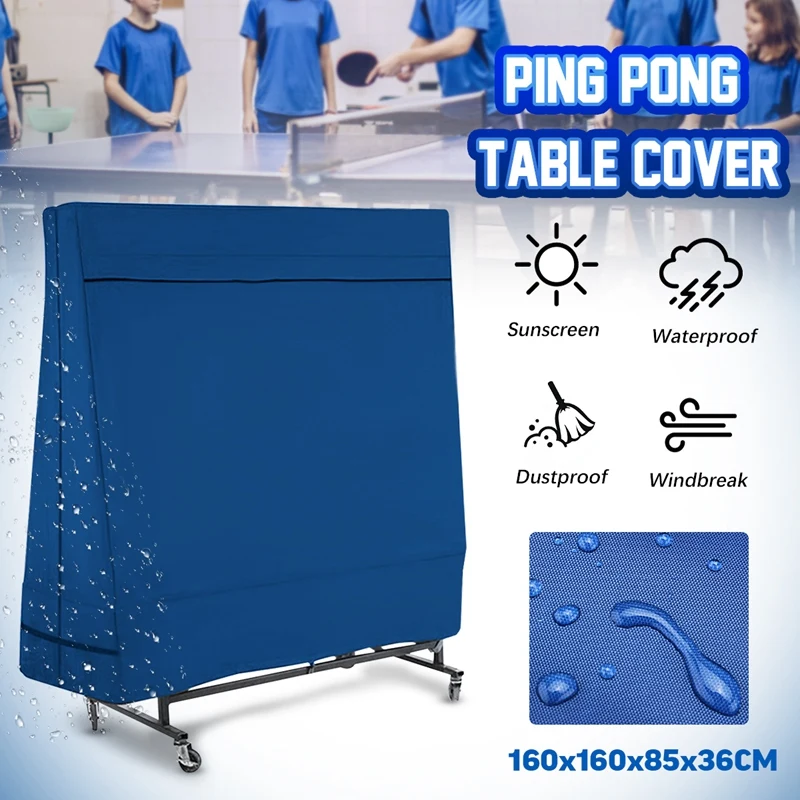 Ping Pong Table Covers Indoor Outdoor Table Tennis UV Waterproof Rain Dust Cover 