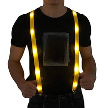 Новинка, женский и мужской светодиодный светильник для ночного бега, Нескользящие подтяжки, регулируемые эластичные одноцветные подтяжки для спорта на открытом воздухе