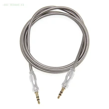 Aux Cable Speaker Wire 3 5mm Jack sliver ring matel Audio Cable For Car Headphone Adapter Jack 3 5 mm Speaker Cable 300pcs lot