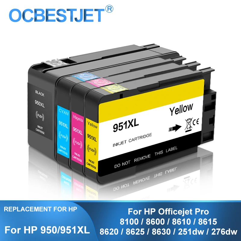 Third Party Brand For Hp 950xl 951xl 950 951 Xl Replacement Ink Cartridge For Hp Officejet Pro 8100 8600 8610 8620 251dw 276dw Ink Cartridges Aliexpress