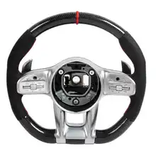Steering Wheels For AMG Performance Carbon Fiber Steering Wheel Fit for Mercedes-Benz A/B/C/E/S/G/GLC/GLE Class C63 E63 S63