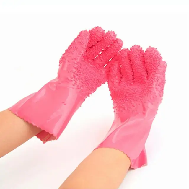 1Pair Nem Csúszás Nélküli Konyhai Kesztyű Burgonya Pácolási Halak Tisztítása Zöldség Dörzsölés Háztartási - Image 2