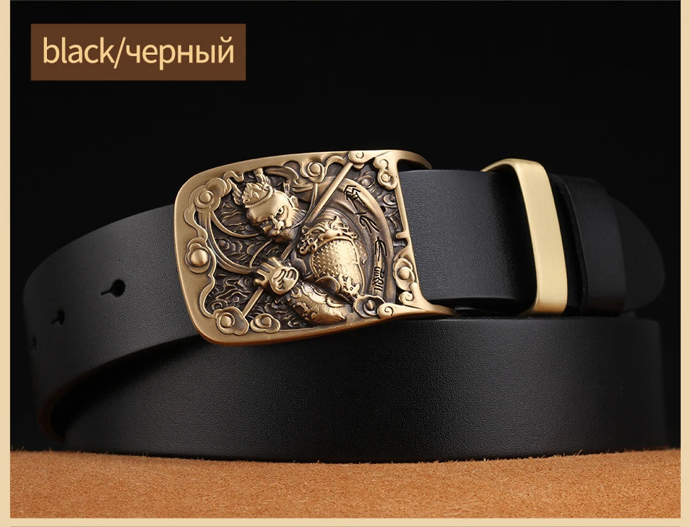 Ковбойские ремни из натуральной кожи для мужчин, винтажный ремень из воловьей кожи с гладкой пряжкой, мужские аксессуары, мужские ремни, подарок для мужчин