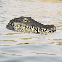 Simulation Alligator Head Decoy Pond Float Doll Garden Crocodile Head Floating Pond Ornament Drives Ducks For Pool,Pond,Garden