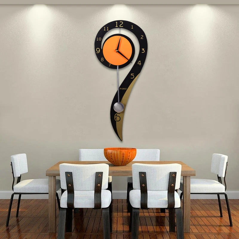 Fashion wall Clock Simple Chinese Style Quiet Clock Swing Clock Creative Auspicious Clock in Living Room c062
