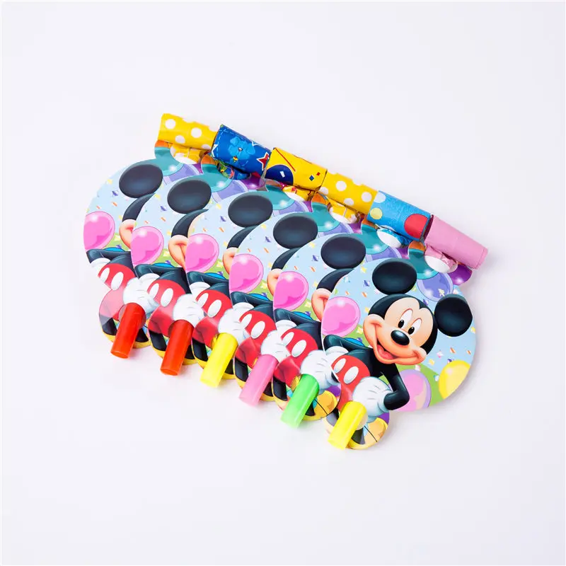 Blow(6pcs) Микки Маус Детская тема, детский душ День Рождения Декоративные бумажные чашки шар баннер одноразовые вечерние принадлежности - Цвет: Blow(6pcs)
