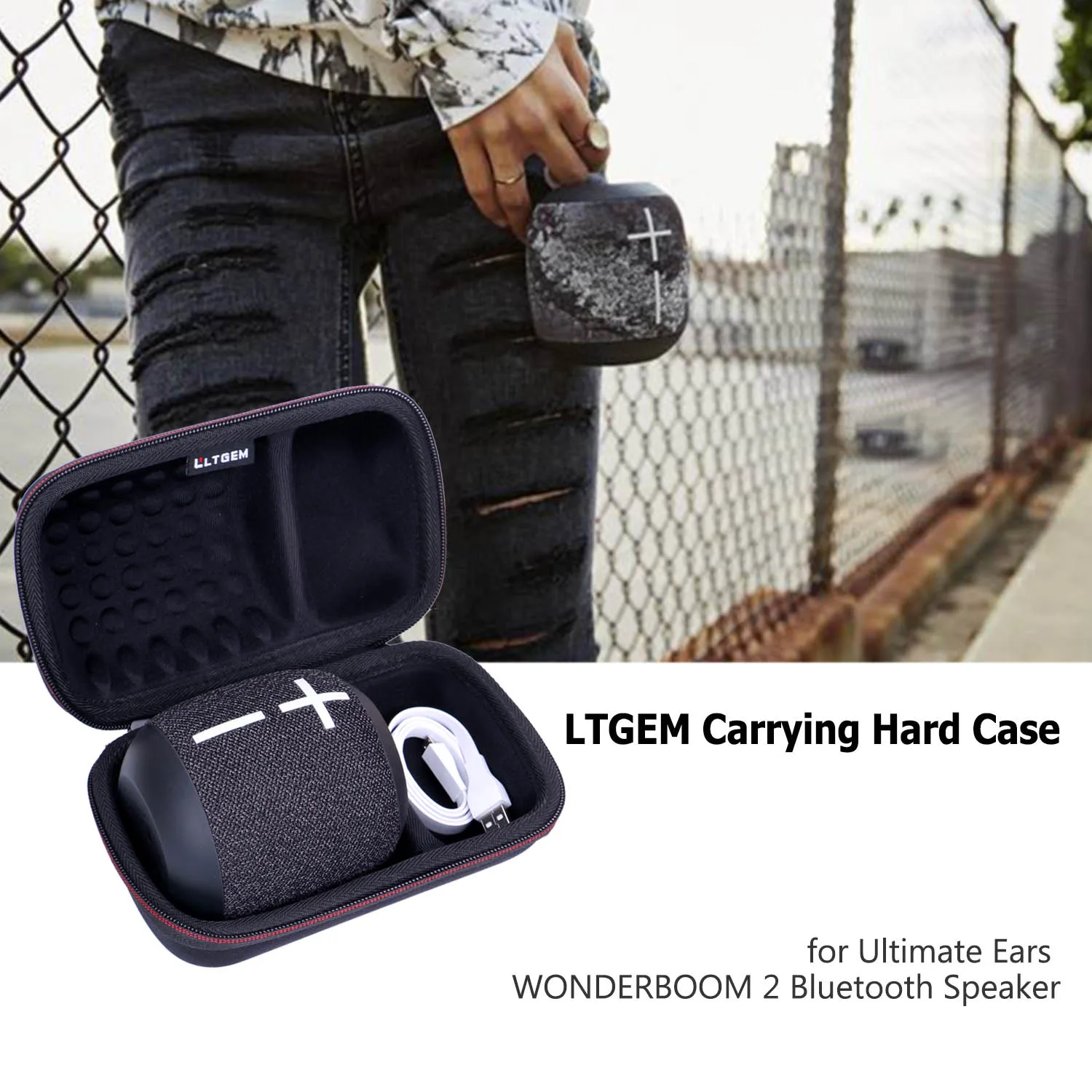 LTGEM Водонепроницаемый EVA Жесткий Чехол для UItimate Ears WONDERBOOM 2 Bluetooth динамик