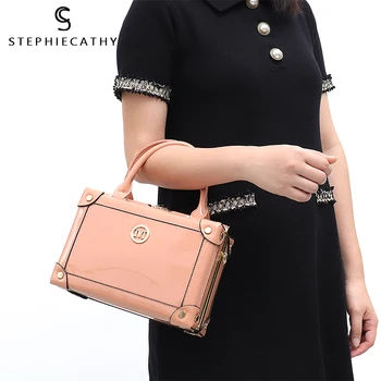 

SC Luxury Patent PU Leather Women Handbags Design Vegan Leather Case Bag Ladies Make Up Shoulder Bags Female Crossbody Messenger
