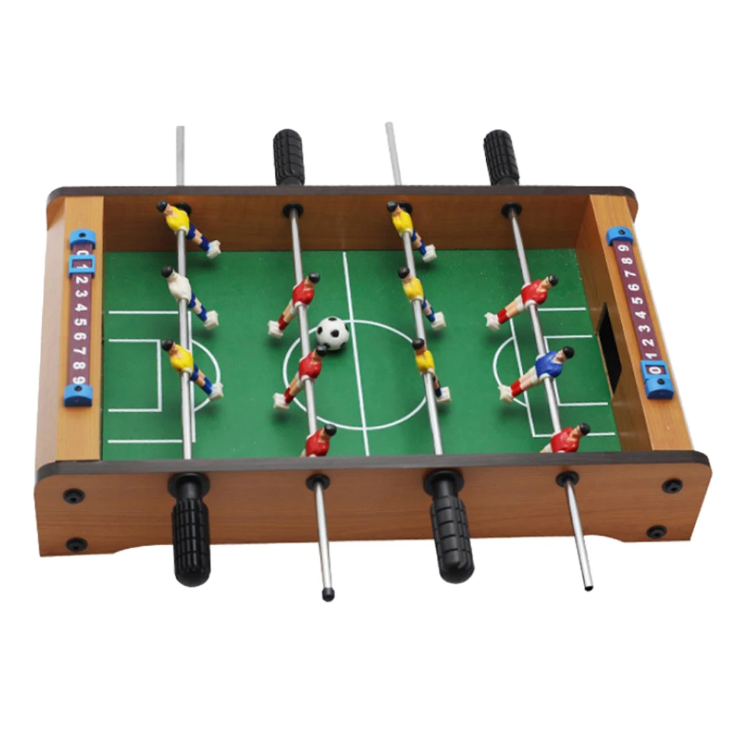 Portable Solid Table Football Set Tabletop Foosball Kids Family Adults Toy Game