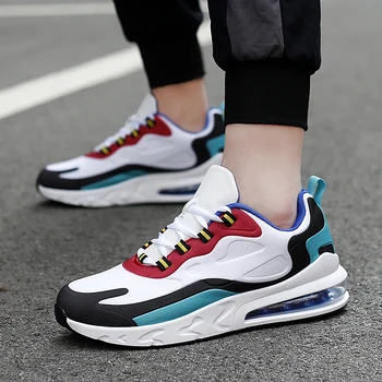 

New Brand Men Vulcanized Shoes Lace Up Casual Shoes Women Fashion Air Cushion Designer Sneakers Couples Shoes Plus Size 36-47