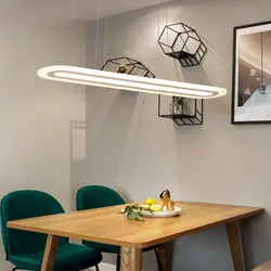 Современный светодиодный простой подвесной светильник для кухни, гостиной, столовой, люстры, подвесной светильник, белый Потолочный