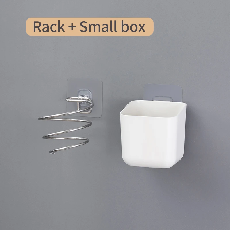 Rcak-Small Box BNBS настенная полка для ванной комнаты Органайзер Фен держатель для душа Caddy полки для ванной комнаты Аксессуары для мебели Фен держатель - Цвет: Rcak-Small Box