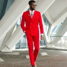 Индивидуальный заказ Красивый смокинг для жениха двубортный мужской свадебный Выпускной ужин костюмы Лучший человек костюм для жениха одежда куртка+ брюки