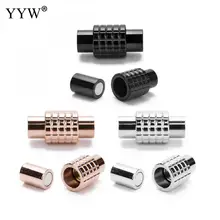 

2pcs Stainless Steel Magnetic Clasp 10x20mm Size Hole 6mm Leather Cord Bracelet Magnet Buckle Necklace For Diy Jewelry Making