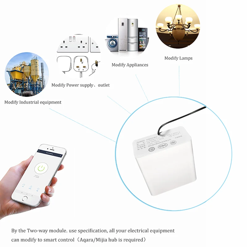 Оригинальный Aqara реле двухсторонняя Управление адаптер Zigbee Беспроводной 2 Каналы