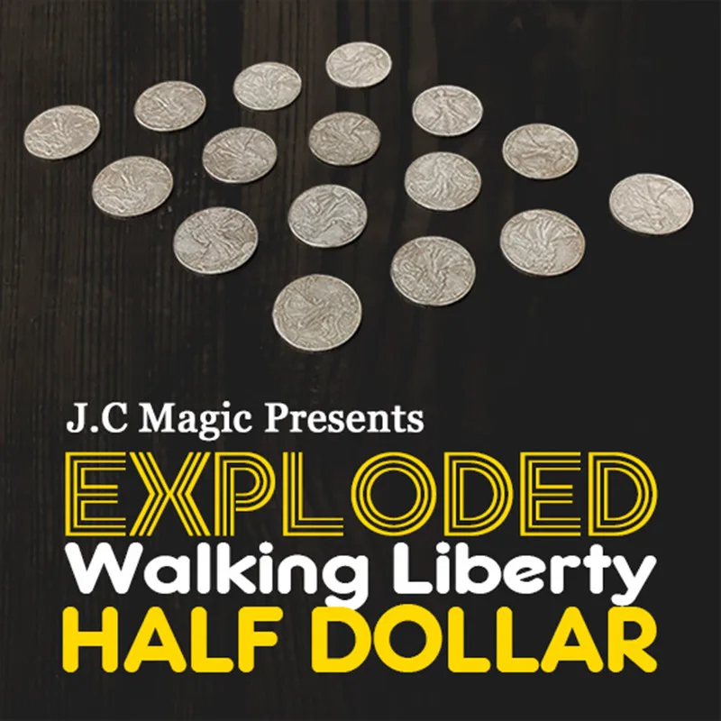 

Exploded Walking Liberty Half Dollar Magic Tricks Stage Close Up Magia Mentalism Illusion Gimmick Props Coin Bomber Magia