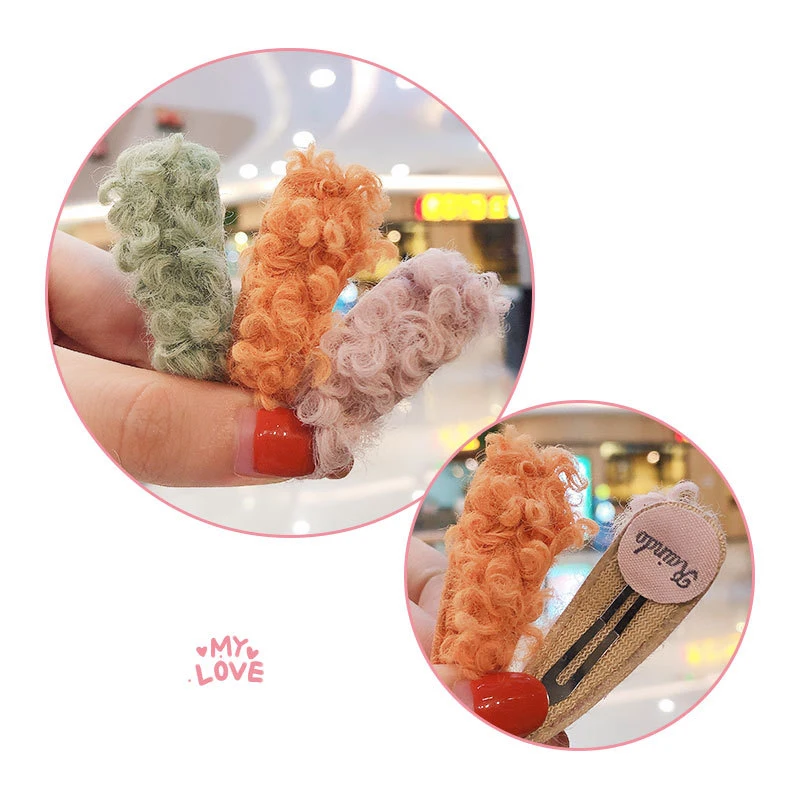 10 Pcs/Set Cartoon Baby Hair Pins Fur Girls Fruit Hair Clips Flower Korean Hair Barrette Animal Hair Clips Princess Elsa Anna