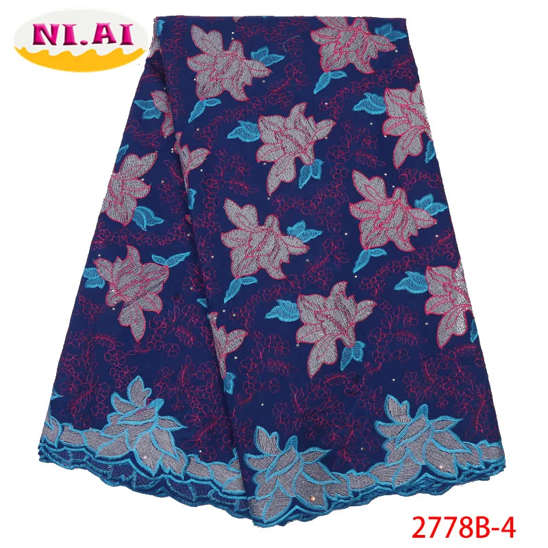 

Latest African Laces 2019 Swiss Lace Fabric Dry Lace Fabrics High Quality Cotton Lace Fabric For Party Wedding Dress NA2778B-1