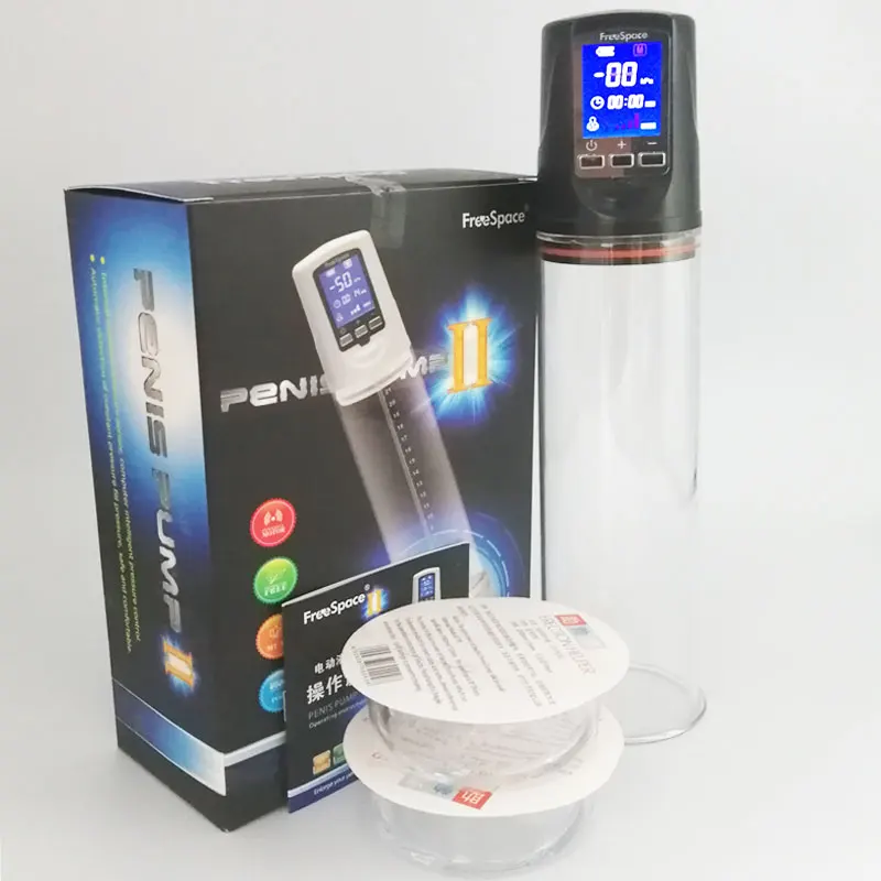 Насос для увеличения мужского члена Перезаряжаемый USB большой светодиодный