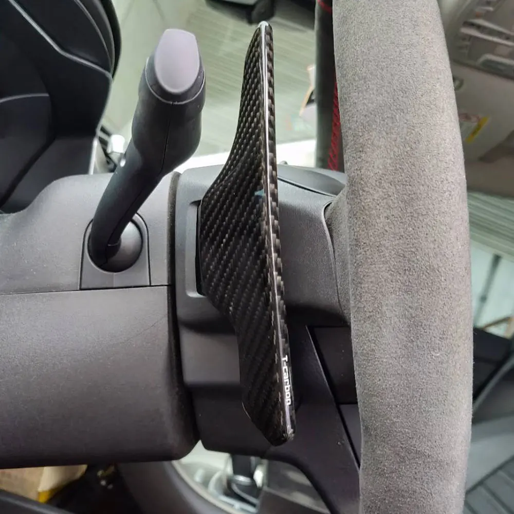 Для Ford aurus Настоящее углеродное волокно рулевого управления автомобиля WheelShift весло переключения накладка расширение