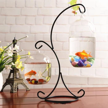 

Hanging Design 37CM Double Hook Metal Iron Candlestick Candle Holder Plant Glass Bottle Stand Wedding Office Home Car Decoration