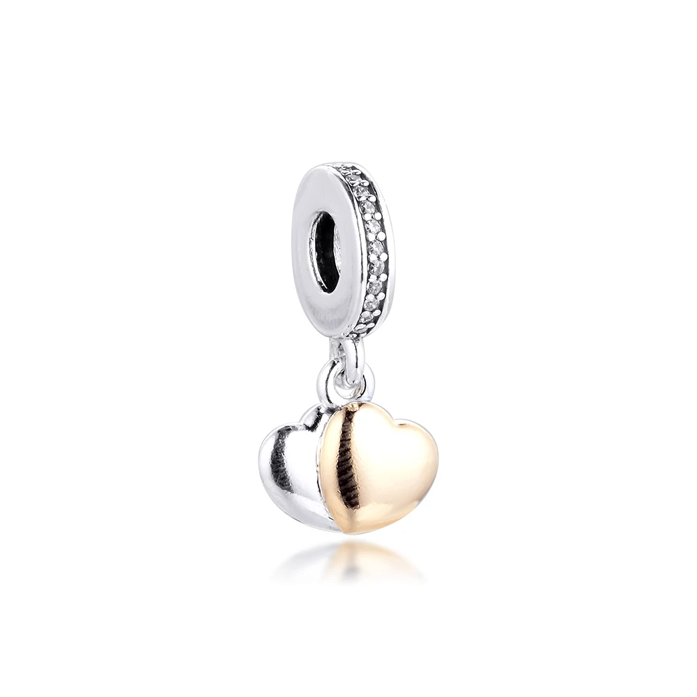 

Подвеска из серебра 925 пробы в виде двух сердец для браслета Pandora