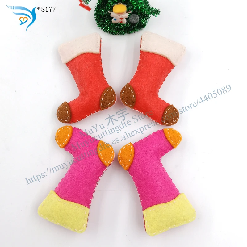 Рождественская stocking-S177 DIY новая деревянная форма MUYU режущие штампы для скрапбукинга Толщина/15,8 мм/