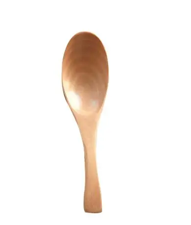 Natural Wood Spoon Chinese Soup Handle Big Mouth Spoon 3 Colors Kitchen Tool 10pcs/lot - Цвет: 10pcs B