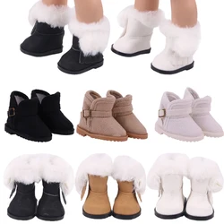Chaussures d'hiver montantes en peluche pour poupée, bottines en coton pour 14.5 pouces, vêtements de poupée unisexes 