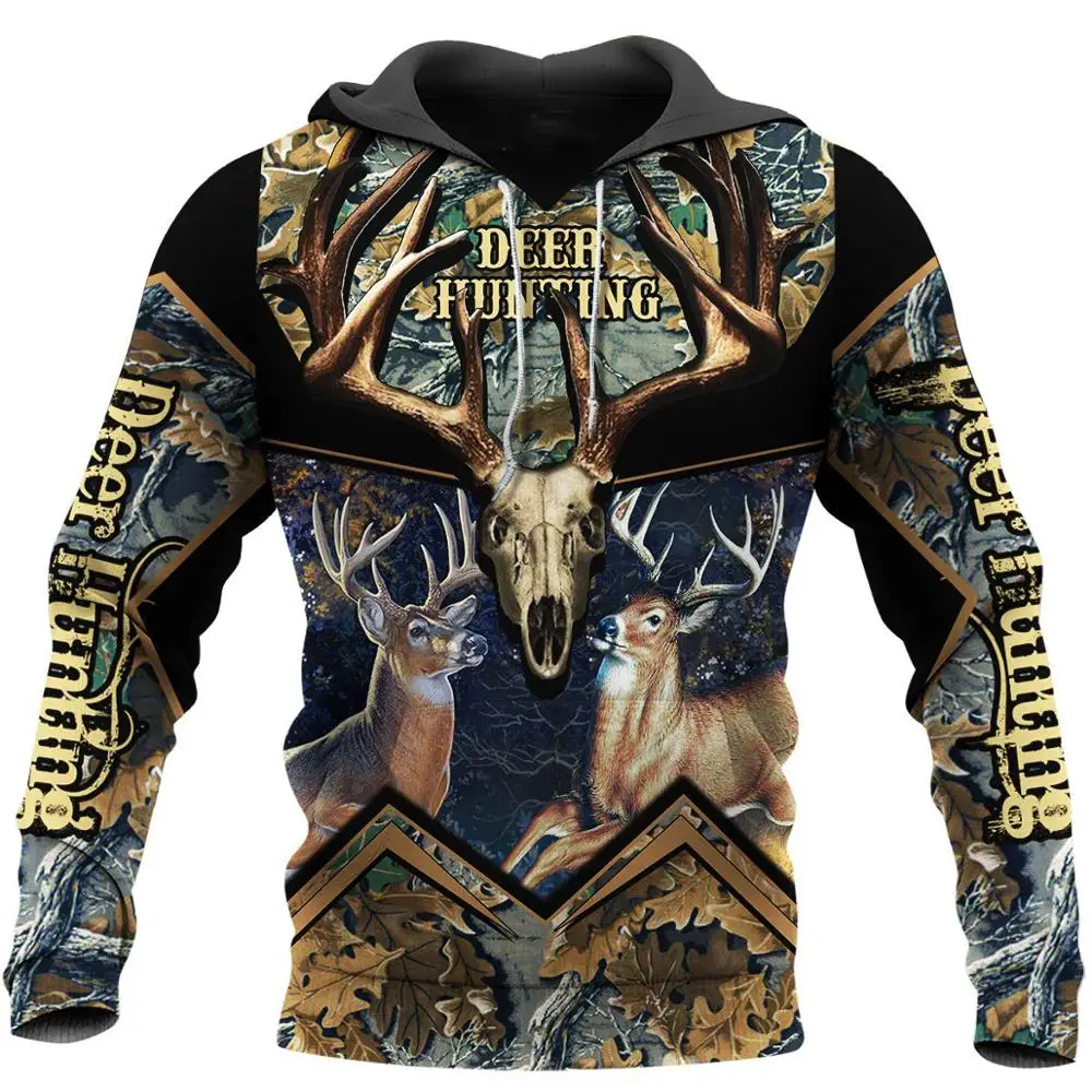 

Autumn Fashion Animal Deer Hunting Art Camo Men Women Casual Sportswear 3D Print Hoodies / Zipper / Sweatshirts / Jacket / S-259