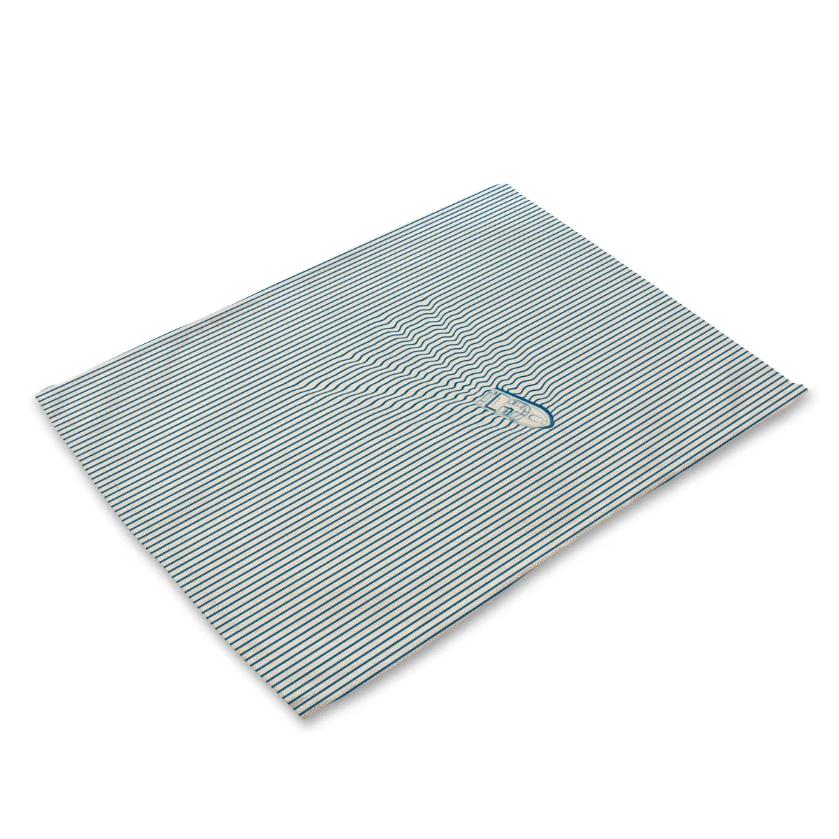 Lychee 42*32cm Blue Ocean Series Placemat Flax Table Mat Anti-scalding Pad DIY Kitchen Decoration Dining Accessories - Цвет: 6