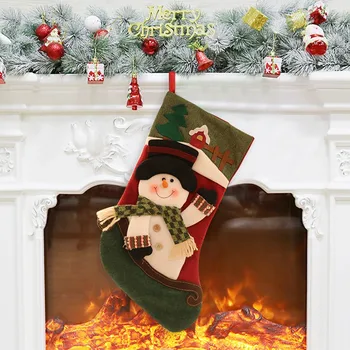 

New Year Christmas Stocking Sack Xmas Gift Candy Bag Noel Christmas Decorations for Home Natal Navidad Sock Christmas Tree Decor