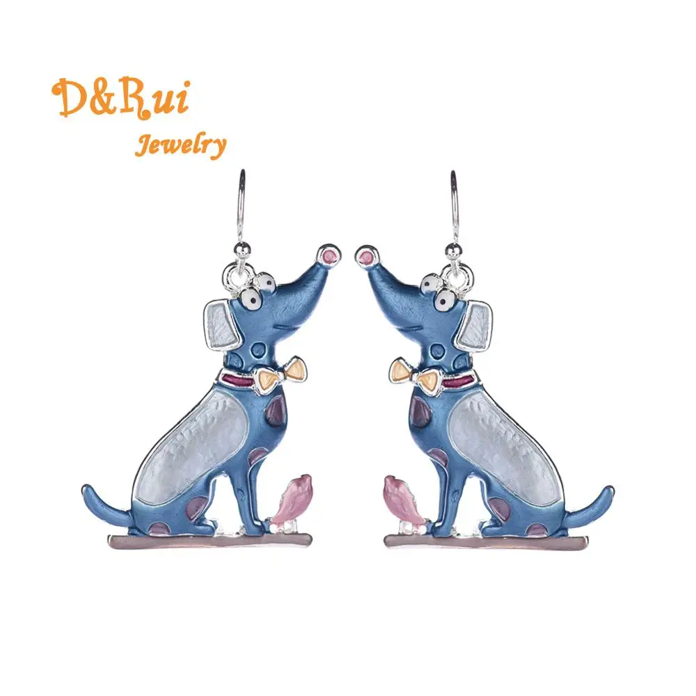 D & Rui ювелирные изделия Лидер продаж серьги в форме собаки для детей Женские
