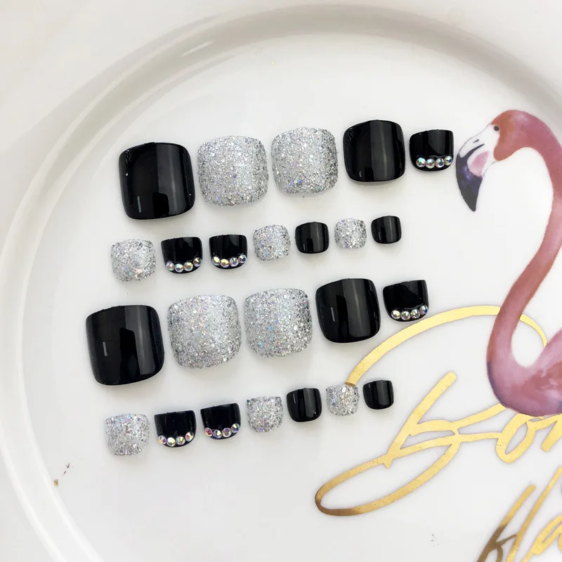 Наклейки для ногтей Toenail, готовая продукция, накладные ногти, долговечные, водонепроницаемые, износостойкие, с бриллиантом Na