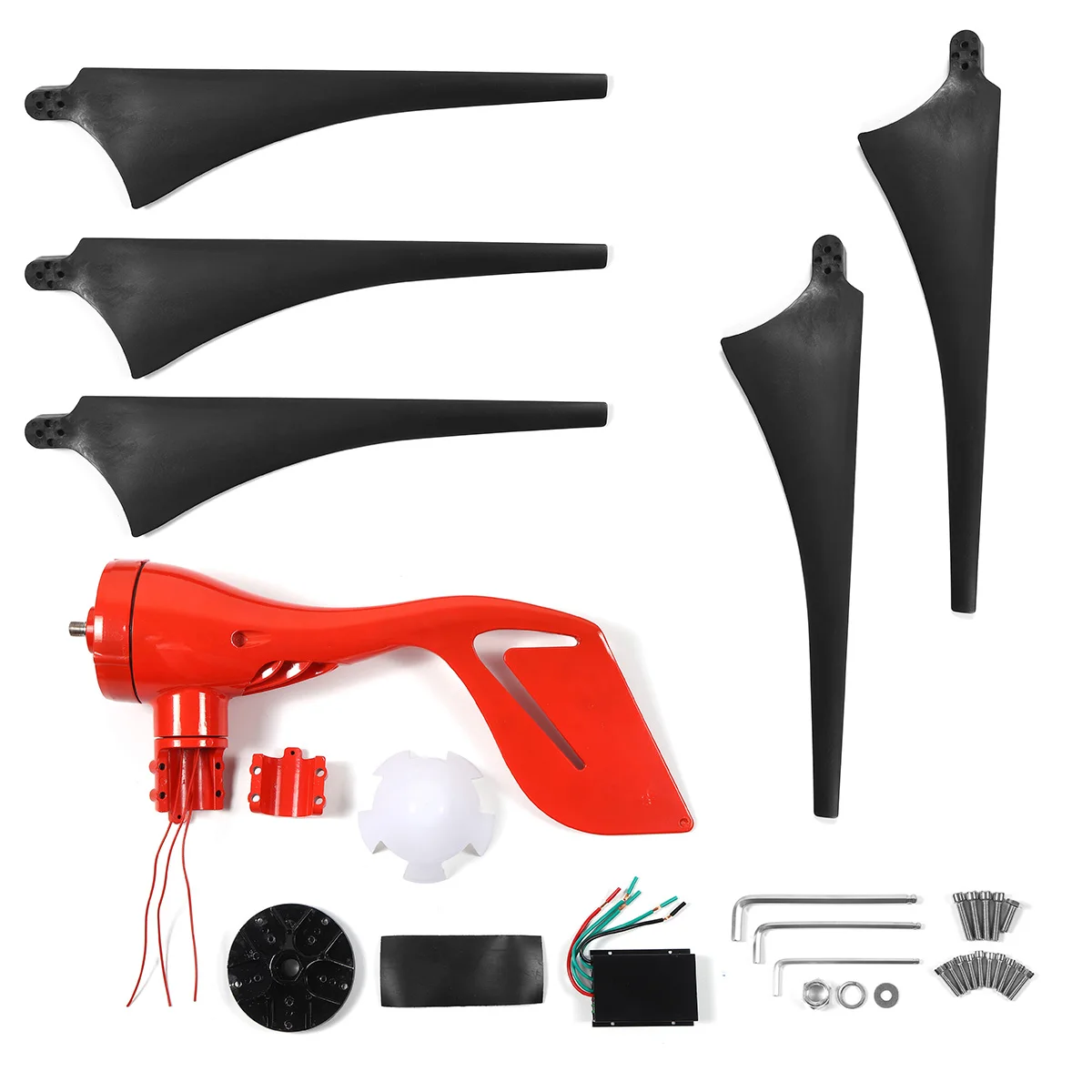 

2400W/3800W Wind Turbines Generator 5 Blades Motor Kit 12/24V Permanent Generator Turbines Fit for Home Or Camping