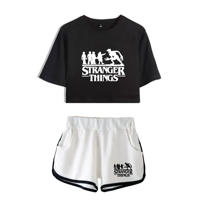 COSREA Stranger Things Costume T Shirt Shorts Two Piece Suit Girls Women 3d Print Tees Eleven Sports Sets -Zentai shop online H1e1c8bf4a4d847fa825508f4f2b3f0e95.jpg
