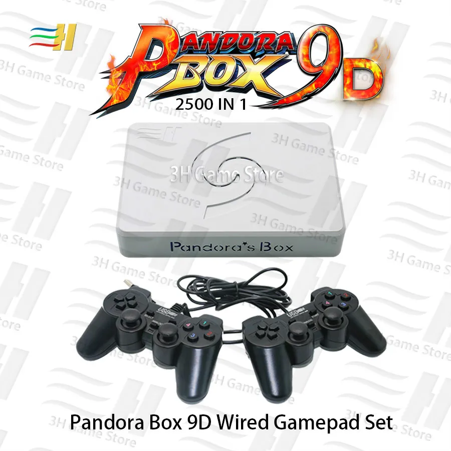 Beste Pandora Box 9D 2500 in 1 moederbord 2 Spelers Wired Gamepad en Draadloze Gamepad Set Usb sluit joypad hebben 3D games Tekken