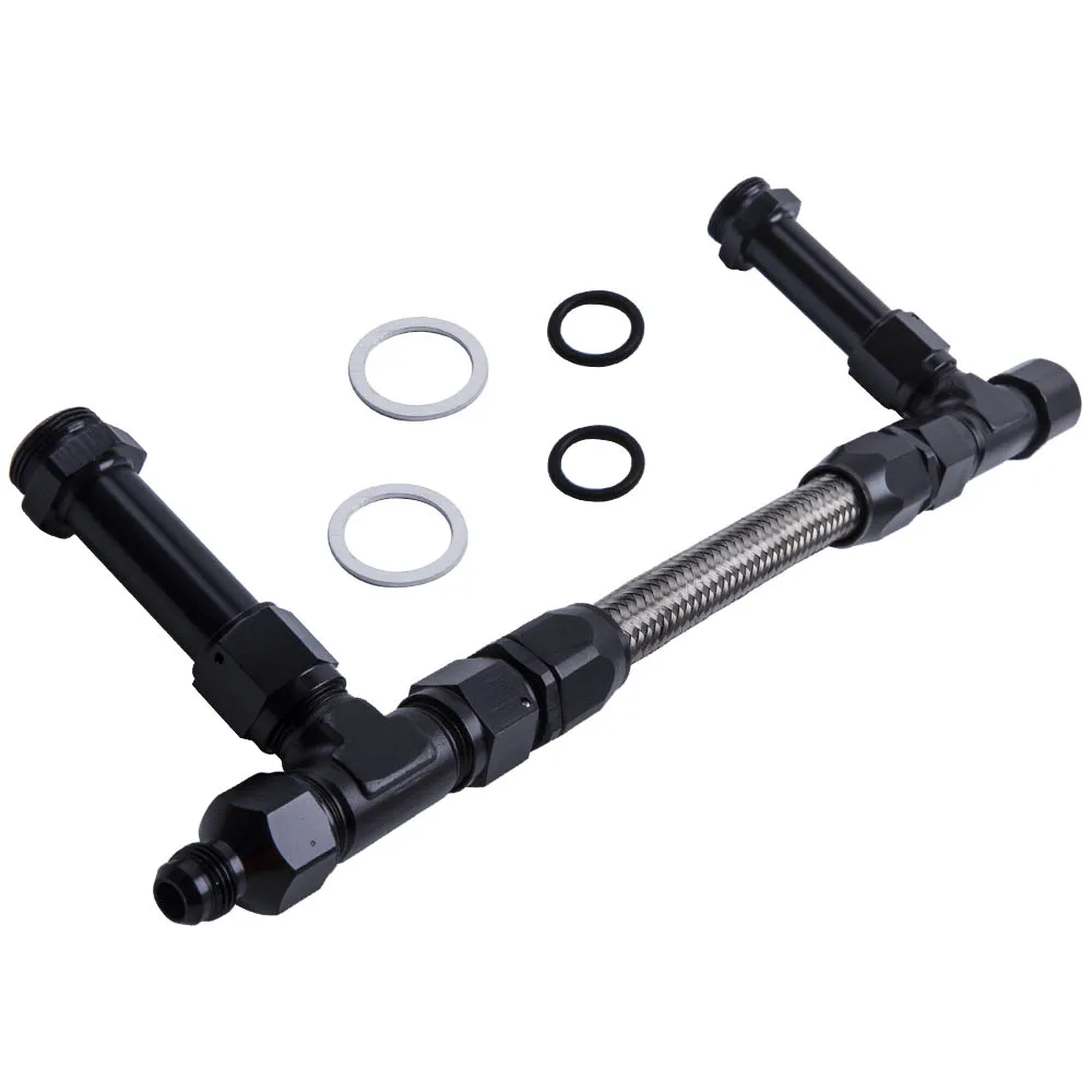 Chrome Fuel Line For Holley 4150 Double Pumper Plus With Gauge