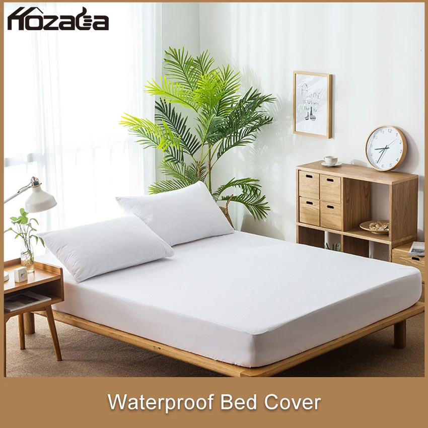 

Hozada Sheet Set Bed Sheets Mattress Protector Cotton Reusable Mattress Cover Waterproof Pad Size Twin Queen King Bedding Decor