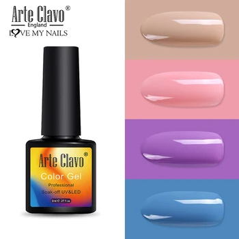 

Arte Clavo Gel Polish Set 8ml Lacquer Varnish 4 Pcs/set Soak Off UV Long-lasting Magnetic Nail Art Super Enamels Gel Polish Kit