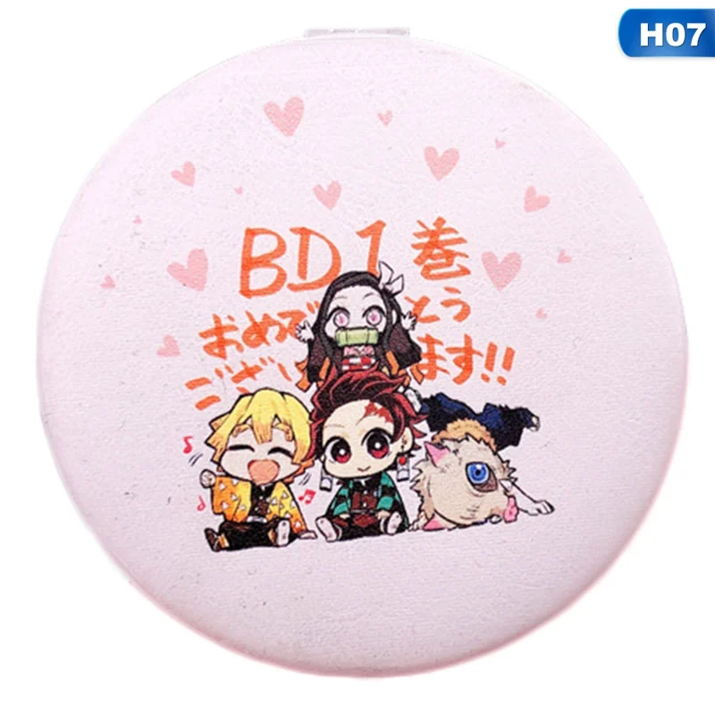 Demon Slayer Kimetsu No Yaiba Nezuko My Hero Academy Shoto Makeup компактное увеличительное зеркало Складное двухстороннее портативное - Цвет: OSS9987H07