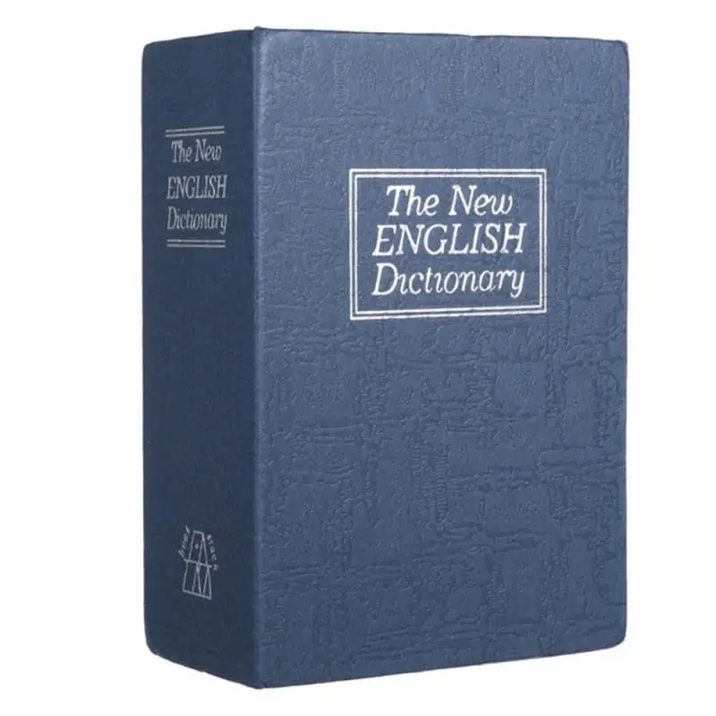 Полый словарик, Мини Сейф, книга, деньги, скрытая секретная безопасность, безопасный замок, наличные деньги, монета для хранения, ювелирная для ключей, шкафчик для детей, Gif - Цвет: Синий